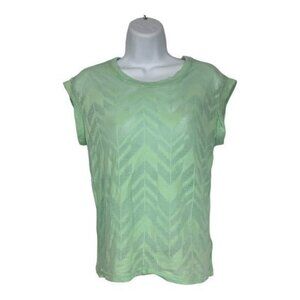 Express Womens Mint Green Chevron Pattern Top Size XS Cotton/Polyester
